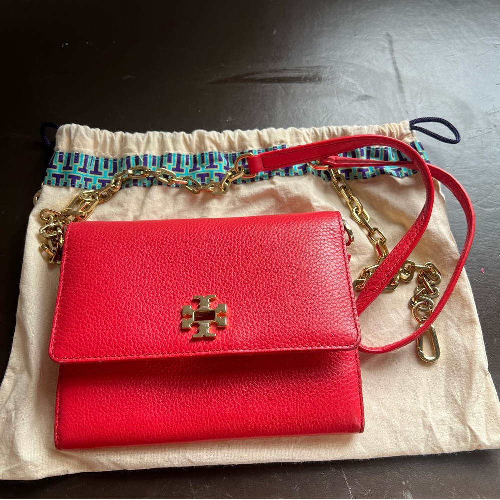 Tory Burch Leather Cross Body Bag - Clutch